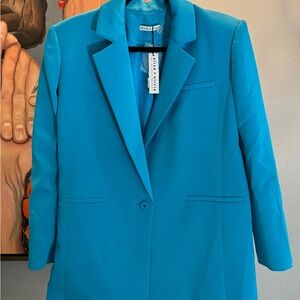 Alice + Olivia Shan blue oversized blazer size 4